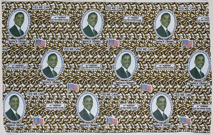 Coupon de pagne imprimé en l’honneur de Barack Obama, président des États-Unis d’Amérique de 2009 à 2017