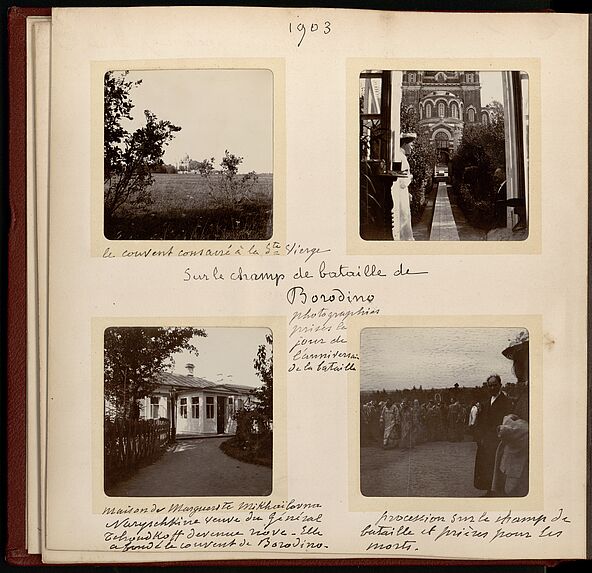 Sur le champ de bataille de Borodino [une femme et un homme au couvent Saint Borodinsky]