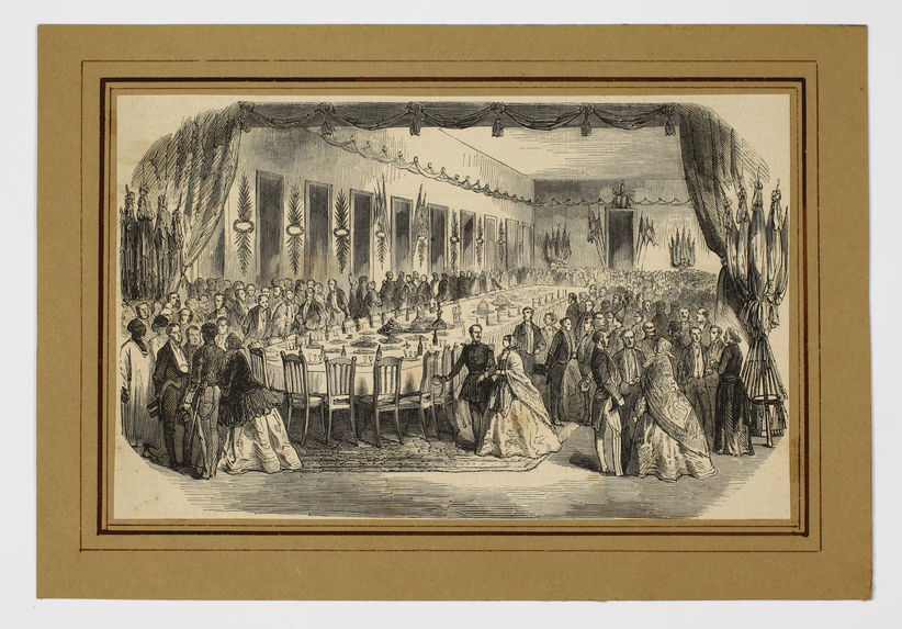 Sans titre [Banquet offert par le commerce à M. le gouverneur du Sénégal, le 11 novembre 1835]