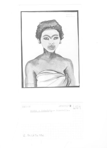 Portrait de Kambi, femme mahafaly, village d'Ampanihy, Madagascar