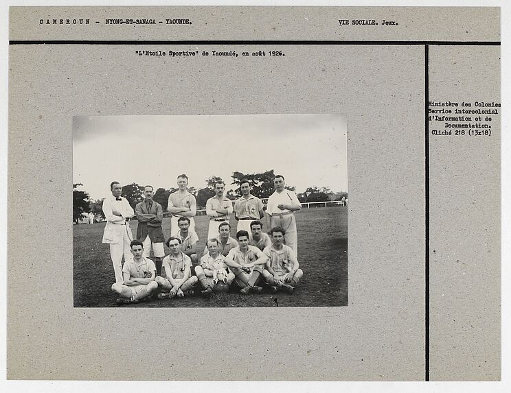 &quot;L'Etoile Sportive&quot; de Yaoundé, en août 1926