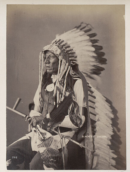 Pe-Ji'. Grass. (Profile.) Blackfeet