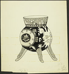 Fig. 20. Mexique, Mixtèque. Vase tripode multicolore