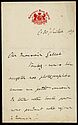 Lettre de M. E Jersey au Gouverneur Gallet en date du 30 juillet 1890