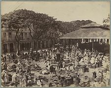 Guadeloupe ; Pointe-a-pitre, place du marché