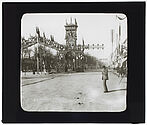 Santiago. Arc de triomphe à l'entrée de l'Alameda pendant le…