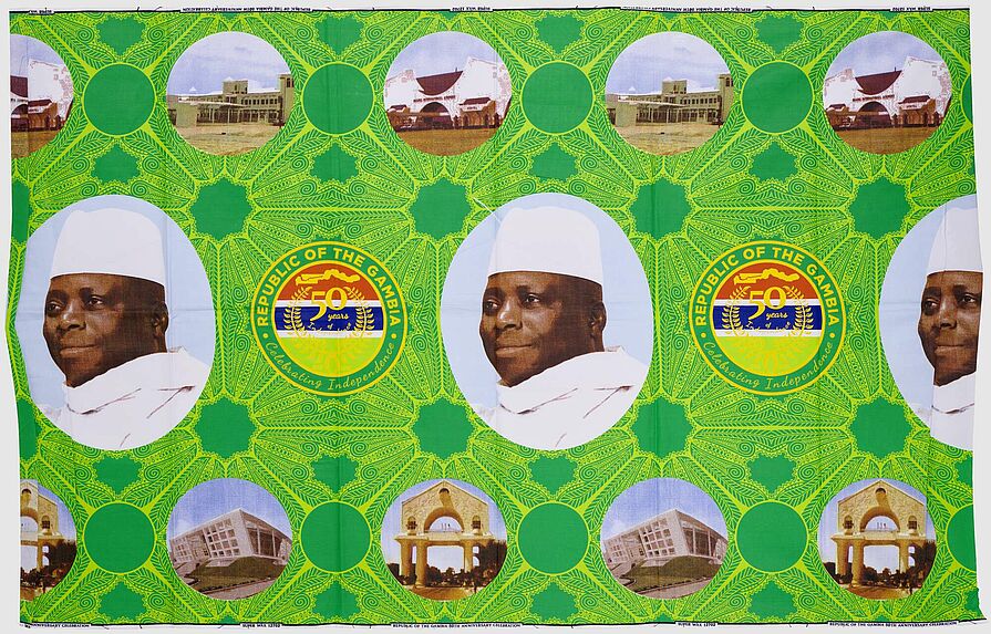 Coupon de pagne imprimé pour le président de la République de Gambie Adama Barrow