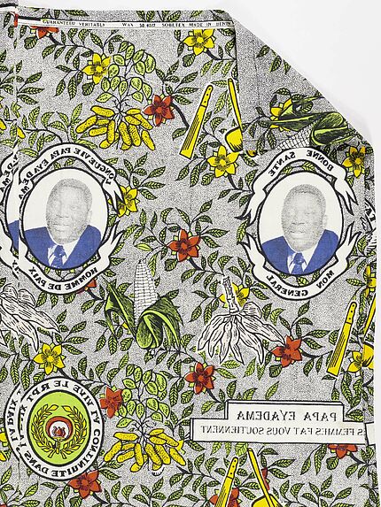 Coupon de pagne imprimé pour Gnassingbé Eyadema, président de la République du Togo de 1967 à 2005