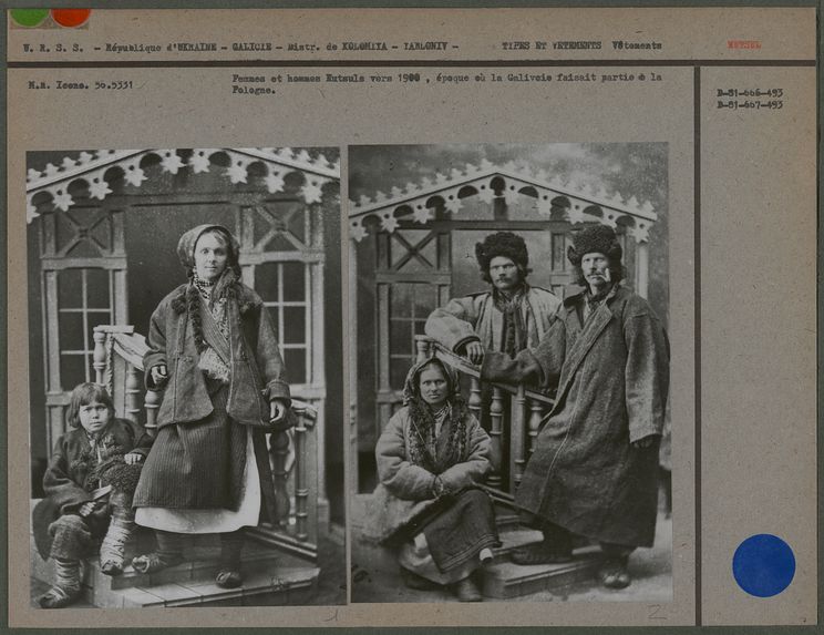 Femmes et homme Hutsuls vers 1900