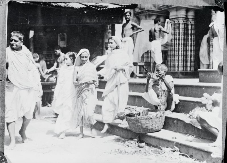 Calcutta, sur les marches d'un temple