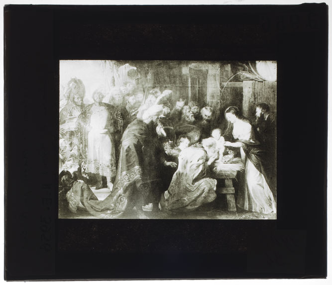 Reproduction d'un tableau : L'adoration des mages par Rubens (musée de Lyon)