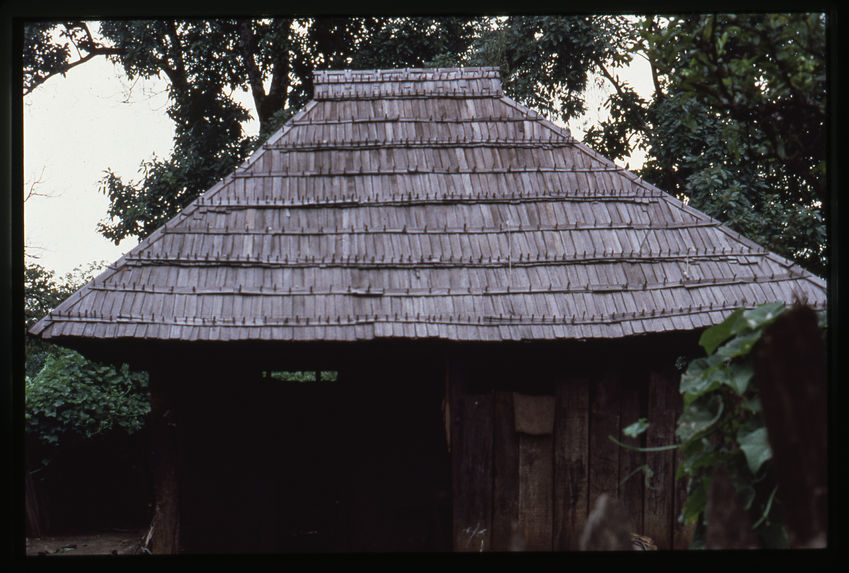 Toit de bardeaux avec clous de bois