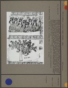 Deuxième et troisième scène d'un rouleau peint sur papier