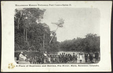 A place of baptisms and battles, Fiu river, Mala, Solomon Islands