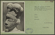 Tête de pierre sculptée d'Esié