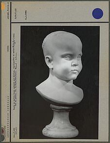 Buste de marbre blanc exécuté par Cordier, enfant