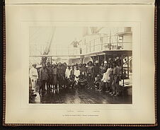Natives on board H.M.S. "Nelson" at Dinner Island