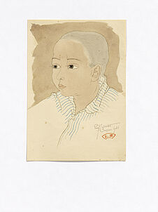 Portrait du petit Vicente Sablan. Chamorro de l'île de Guam