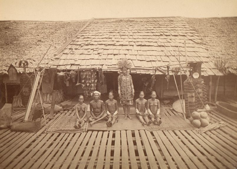 Famille de chef Batakan, Bornéo