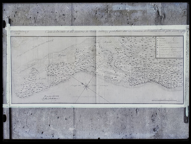 Carte de la côte et des environs du vieux Biloxy