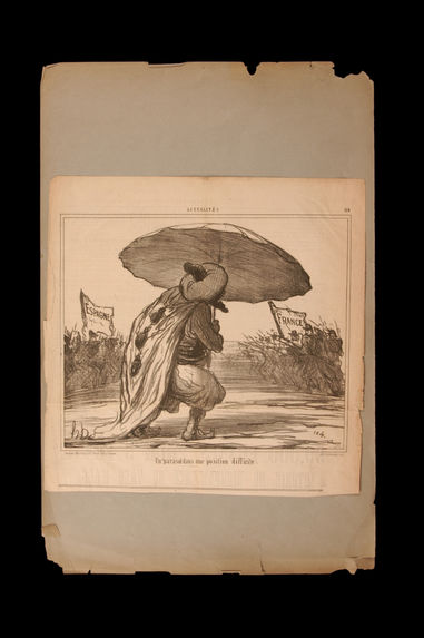 Un parasol dans une position difficile