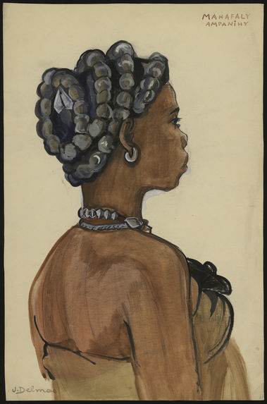 Portrait d'une femme mahafaly, région d'Ampanihy, Madagascar