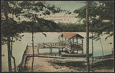 View of Lake and Boat landing Lakewood, N.J.