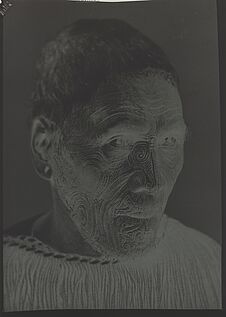 Tête tatouée de chef maori [Portrait de Wiremu Te Manewha]