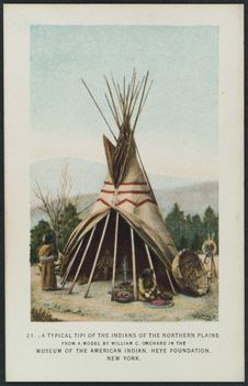 A typical tipi of the Indians of the northern plains