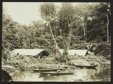 Canoe houses, Pachu river, Choiseul - Solomons