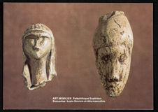 Art mobilier Paléolithique Supérieur. Statuettes buste féminin et tête masculine